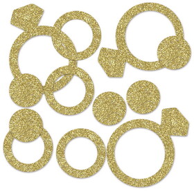 Beistle 53384 Diamond Ring Deluxe Sparkle Confetti, gold