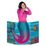 Beistle 53404 Mermaid Tail Photo Prop, prtd 2 sides; 1 side underwater/other side color me underwater, 3' 1