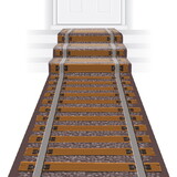 Beistle 53413 Railroad Track Runner, prtd runner w/double-sided tape; indoor & outdoor use, 24