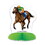 Beistle 53427 Horse Racing Mini Centerpieces, different design front & back, 4&#190;"-5&#189;"