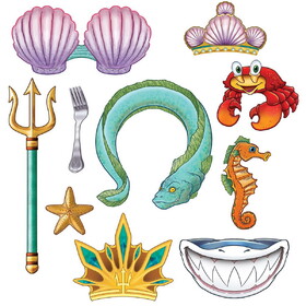 Beistle 53416 Construction Photo Fun Signs, prtd 2 sides w/different designs, 4&#189;"-21&#188;"