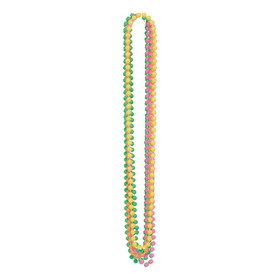 Beistle 53524 Neon Party Beads, asstd colors, 7mm x 33"