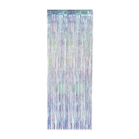 Beistle 53528 1-Ply Iridescent Fringe Curtain, 8' x 3'