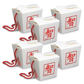 Beistle 53579 Asian Favor Boxes - Pint, use for party favors, 3&#190;" x 3&#188;" x 3"