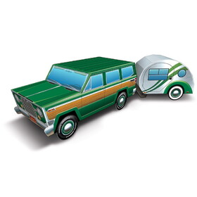Beistle 53619 3-D Travel America Road Trip Centerpiece, 1-4&#188; x 8 camper included; assembly required, 4&#188;" x 10&#188;"