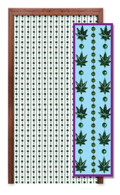 Beistle 53626 Weed Bead Curtain, assembly required; Includes: 2-12 Plastic Tracks, 10-Beaded Curtain Strands, 8-Screws, 6' 6" x 24"
