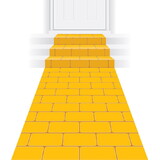 Beistle 53629 Yellow Brick Runner, prtd runner w/double-sided tape; indoor & outdoor use, 24