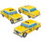 Beistle 53646 3-D Taxi Cab Centerpieces, assembly required, 4" x 10&#189;"