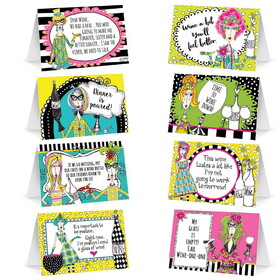 Beistle 53697 Dolly Mama's Adult Celebratn Table Cards, prtd front & back, 3" x 4&#188;"
