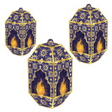 Beistle 53726 Foil Ramadan Paper Lanterns, assembly required; 1-8 , 1-9½ , 1-11 , Asstd