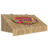 Beistle 53738 3-D Tiki Bar Awning Wall Decoration, prtd 2 sides w/different designs; assembly required, 24¾