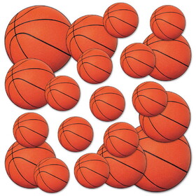 Beistle 53808 Basketball Cutouts, prtd 2 sides; 12-4 , 6-8 , 2-12 , Asstd