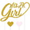 Beistle 53829 It's A Girl Cake Topper, gold; 6-1&#188; x 3&#188; pink & gold heart picks included, 4&#188;" x 7&#189;"