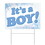Beistle 53836 Plastic It's A Boy! Yard Sign, 1 metal H stake included; all-weather; assembly required, 11&#189;" x 15&#189;"