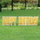 Beistle 53848-GD Plas Jumbo Happy Birthday Yard Sign Set, gold; 1 pc Happy ; other pc Birthday ; 3 metal H stakes included; assembly required, 20" x 33" & 20" x 3' 10&#189;"