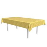 Beistle 53870-GD Printed Sequined Tablecover, gold; plastic, 54