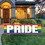 Beistle 53883 Plastic Jumbo Pride Yard Sign, tri-fold design; 3 metal stakes included; all-weather; assembly required, 11&#190;" x 3' 11", Price/1/Package