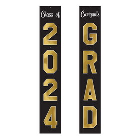 Beistle 53889-24 Jtd Foil Graduation Pull-Down Cutouts, 6'