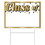 Beistle 53900-BKGD Plastic Class Of Yard Sign, blank area for year ; 1 metal H stake included; all-weather; assembly required, 11&#189;" x 15&#189;"