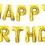 Beistle 53911-GD Happy Birthday Balloon Streamer, gold; assembly required, 14&#188;" x 12'