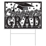 Beistle Plastic Congrats Grad Yard Sign, 11½