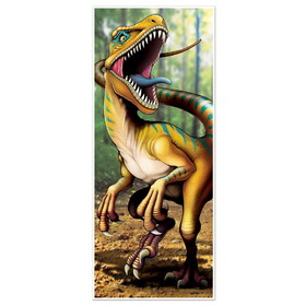 Beistle 53930 Dinosaur Door Cover, all-weather, 6' x 30"