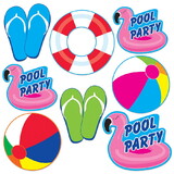 Beistle 53934 Pool Party Cutouts, prtd 2 sides, 9½