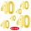 Beistle 53947-40 Foil 40 Birthday Cutouts, gold, 4&#189;"-11&#189;"