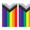 Beistle 53959 Pride Flag Pennant Streamer, assembly required, 7" x 4' 6"