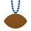 Beistle 53962-B Beads w/Football Medallion, blue, 33"