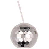 Beistle 54003 Plastic Disco Ball Cup, straw included; no retail packaging, 20 Oz