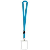 Beistle 54115-B Lanyard w/Card Holder, blue; detachable clip; blank card included, 25