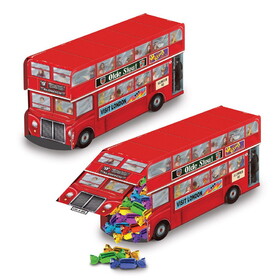 Beistle 54122 3-D Double Decker Bus Centerpiece, assembly required, 9&#188;"