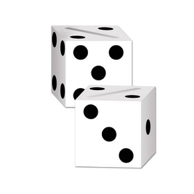 Beistle 54132 Dice Card Boxes, assembly required, 6&#189;" x 6&#189;"