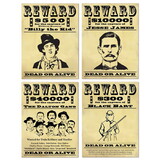 Beistle 54183 Wanted Sign Cutouts, 15¼