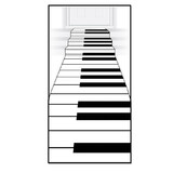 Beistle 54235 Piano Keyboard Runner, prtd runner w/double-sided tape; indoor & outdoor use, 24