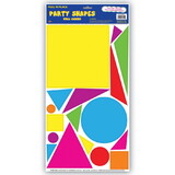 Beistle 54342-S Party Shapes Peel 'N Place, circles, squares, triangles, 12