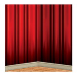 Beistle 54397 Red Curtain Backdrop, insta-theme, 4' x 30'