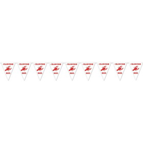 Beistle 54435 Crawfish Boil Pennant Banner, all-weather; 12 pennants/string, 11" x 12'