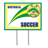 Beistle 54477-AUS Plastic Yard Sign - Australia, 2 metal stakes included; all-weather; assembly required, 11½