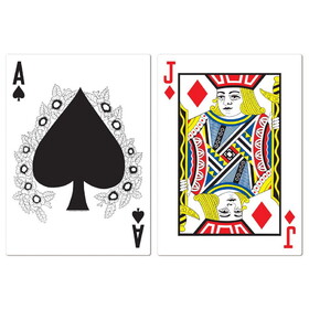 Beistle 54503 Jumbo Blackjack Cutouts, prtd 2 sides w/different designs, 25"