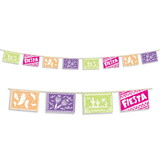 Beistle 54541 Fiesta Picado Style Pennant Banner, all-weather; 8 pennants/string, 8