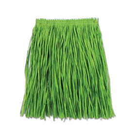 Beistle 54581-G Adult Mini Hula Skirt, green, 36"W x 16"L