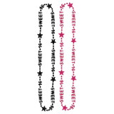 Beistle 54591 Sweet 16 Beads-Of-Expression, asstd black & cerise, 35
