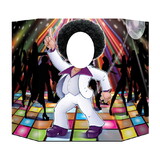 Beistle 54617 Disco Couple Photo Prop, prtd 2 sides w/different designs; 1 side male dancer/other side female dancer, 3' 1