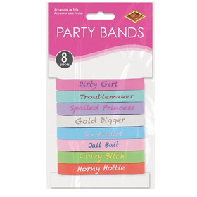 Beistle 54635 Party Bands, asstd designs & colors; one size fits most