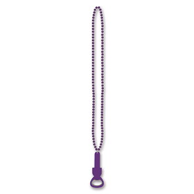 Beistle 54651-B Beads w/Bottle Opener, blue, 36"