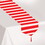 Beistle 54659 Printed Red & White Stripes Table Runner, 11" x 6'