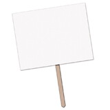 Beistle 54733 Blank Yard Sign, both sides blank for personalization; attached to 24 pine stake, 12