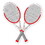 Beistle 54741 Tennis Racquets Cutout, prtd 2 sides, 10"